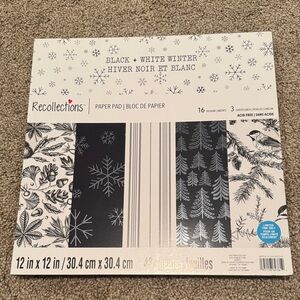 Recollections Monochrome Winter Paper Pad
